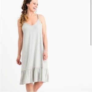 NWT Agnes & Dora Heather Gray Ruffle Slip Dress - Size  XXXL